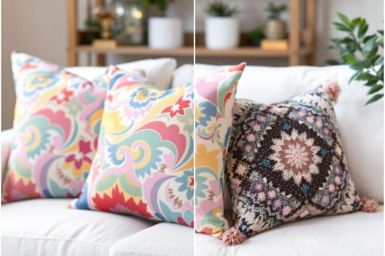 Transformez vos vieux coussins de canapé en chefs-d’œuvre déco en 5 étapes faciles